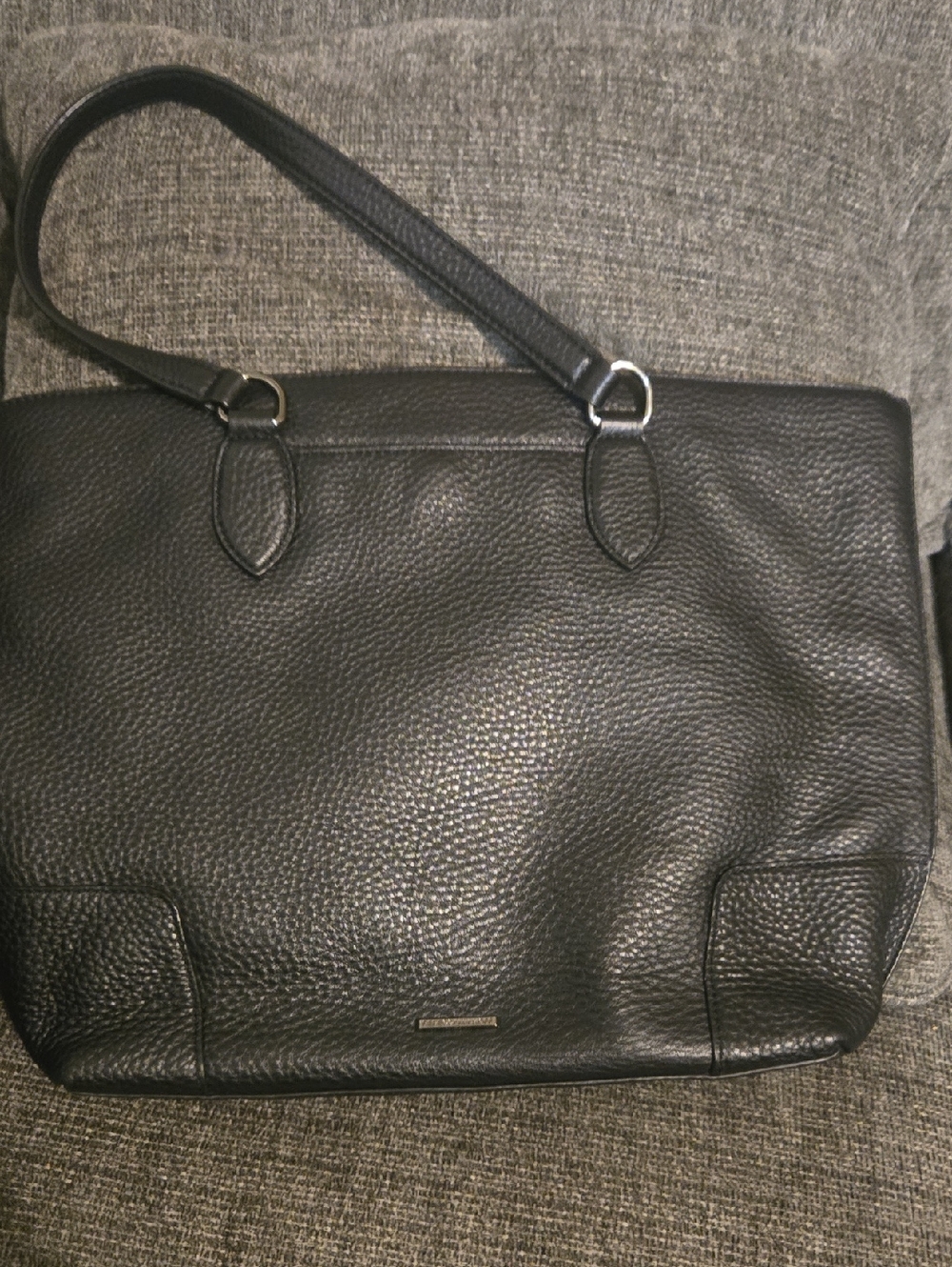 Rebecca Minkoff Spacious Black Leather Pebble Tote